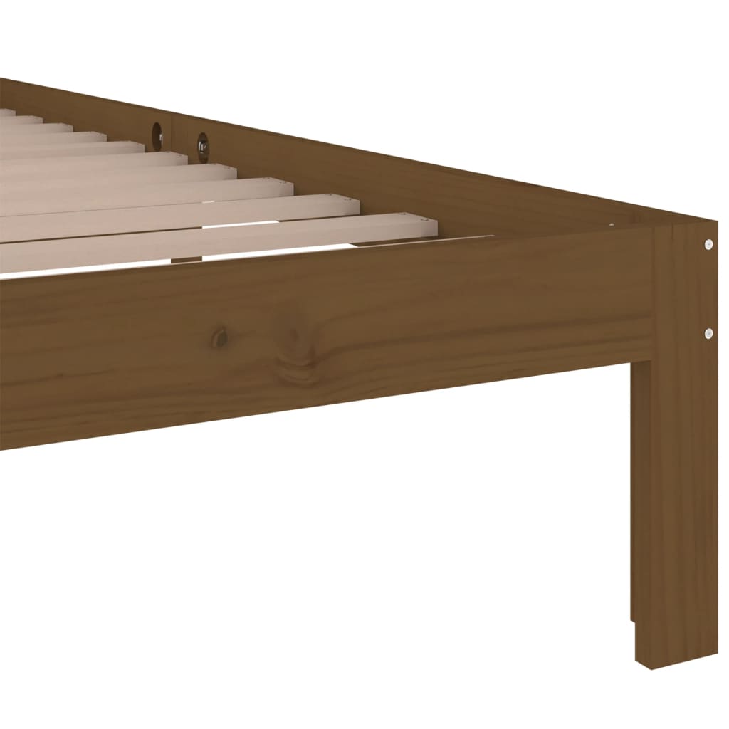Okvir za krevet od masivnog drva smeđa boja meda 100 x 200 cm
