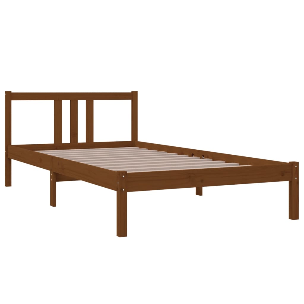 Okvir za krevet od masivnog drva boja meda 100 x 200 cm