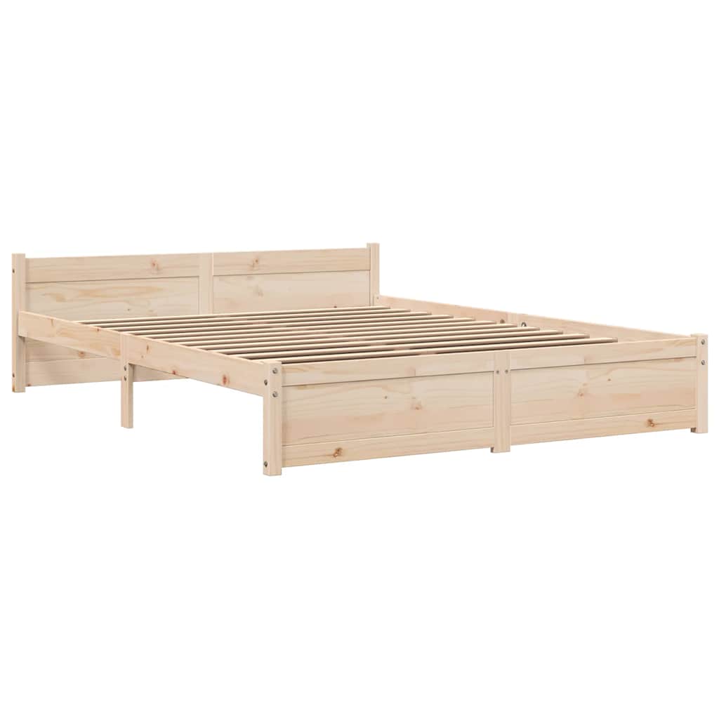 Okvir za krevet od masivnog drva 140 x 190 cm