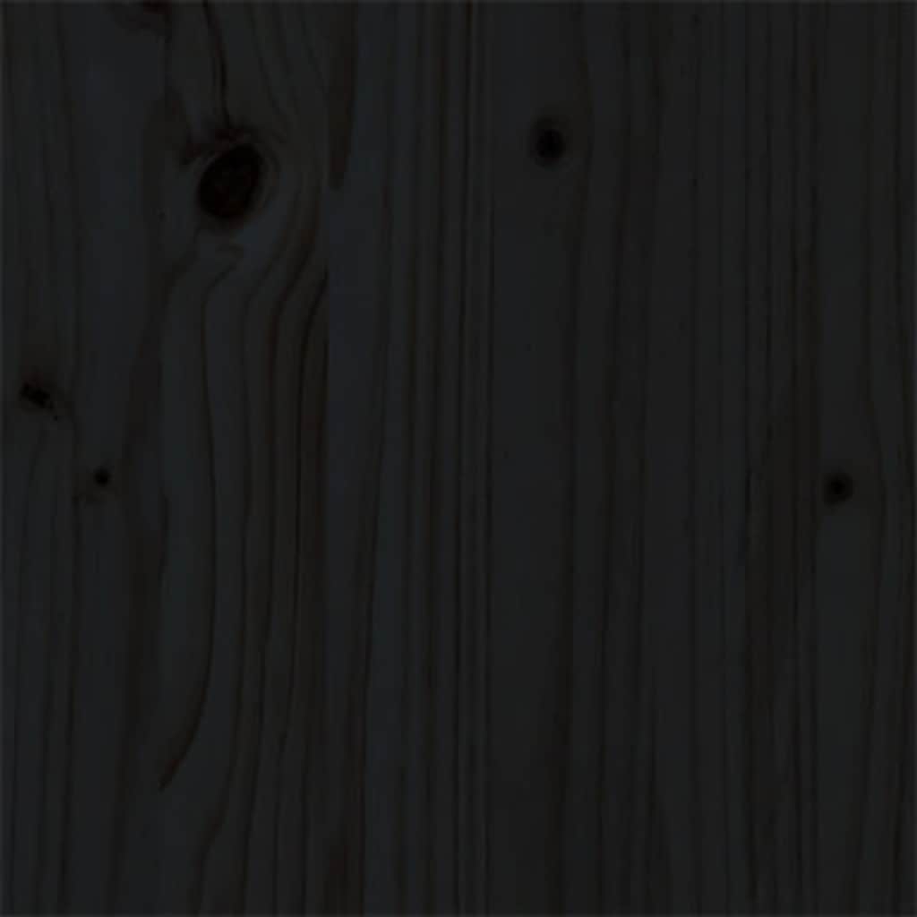 Okvir za krevet od masivnog drva crni 140 x 190 cm