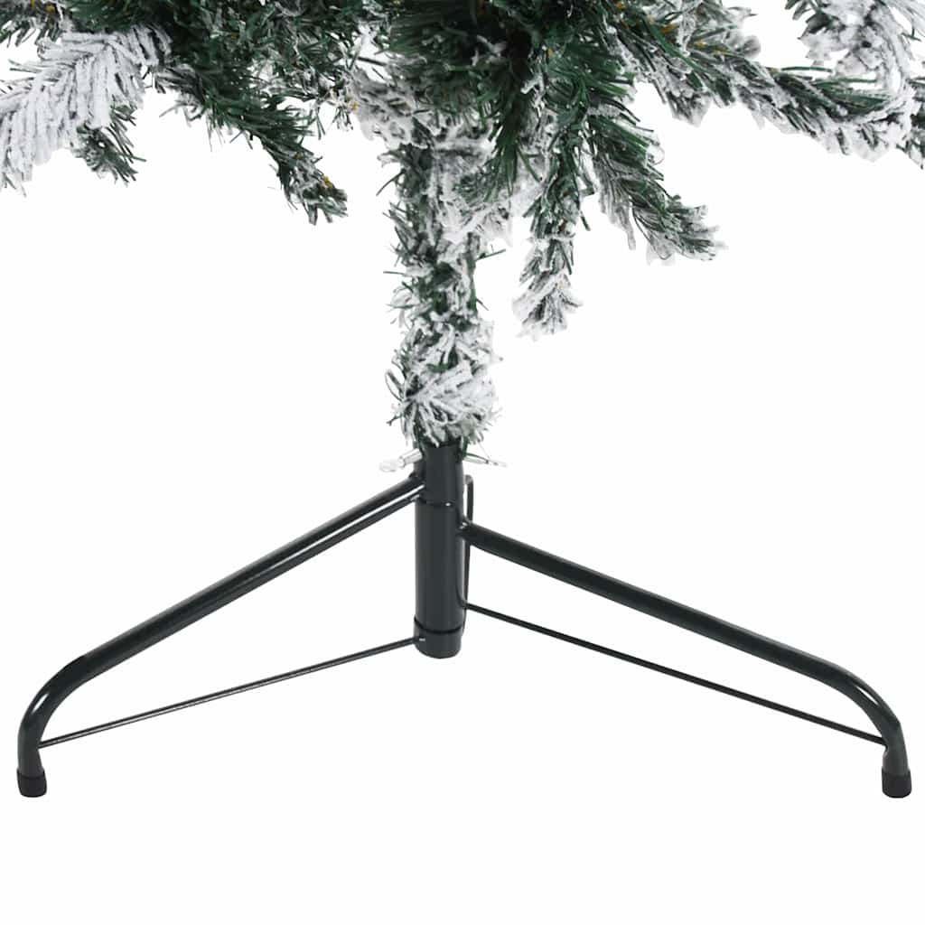 Tanka umjetna polovica božićnog drvca sa snijegom 240 cm