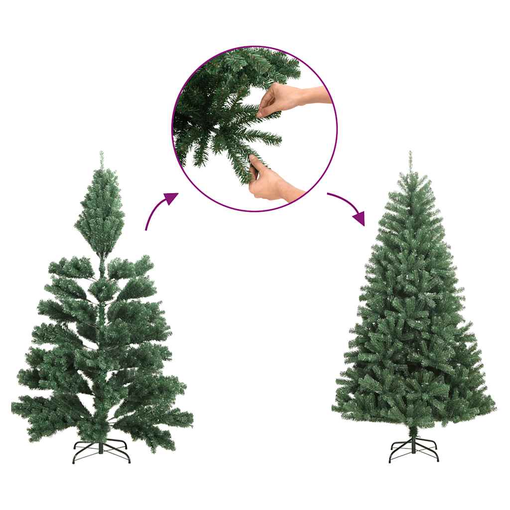 Tanka umjetna polovica božićnog drvca sa snijegom 240 cm