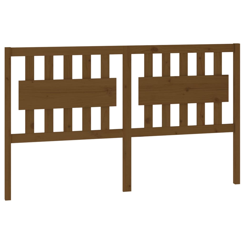 Uzglavlje za krevet boja meda 155,5x4x100 cm masivna borovina