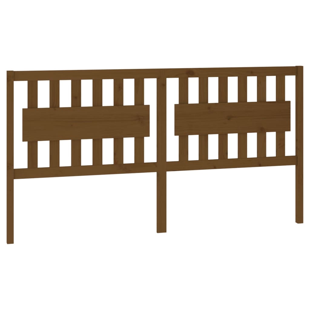 Uzglavlje za krevet boja meda 185,5x4x100 cm masivna borovina
