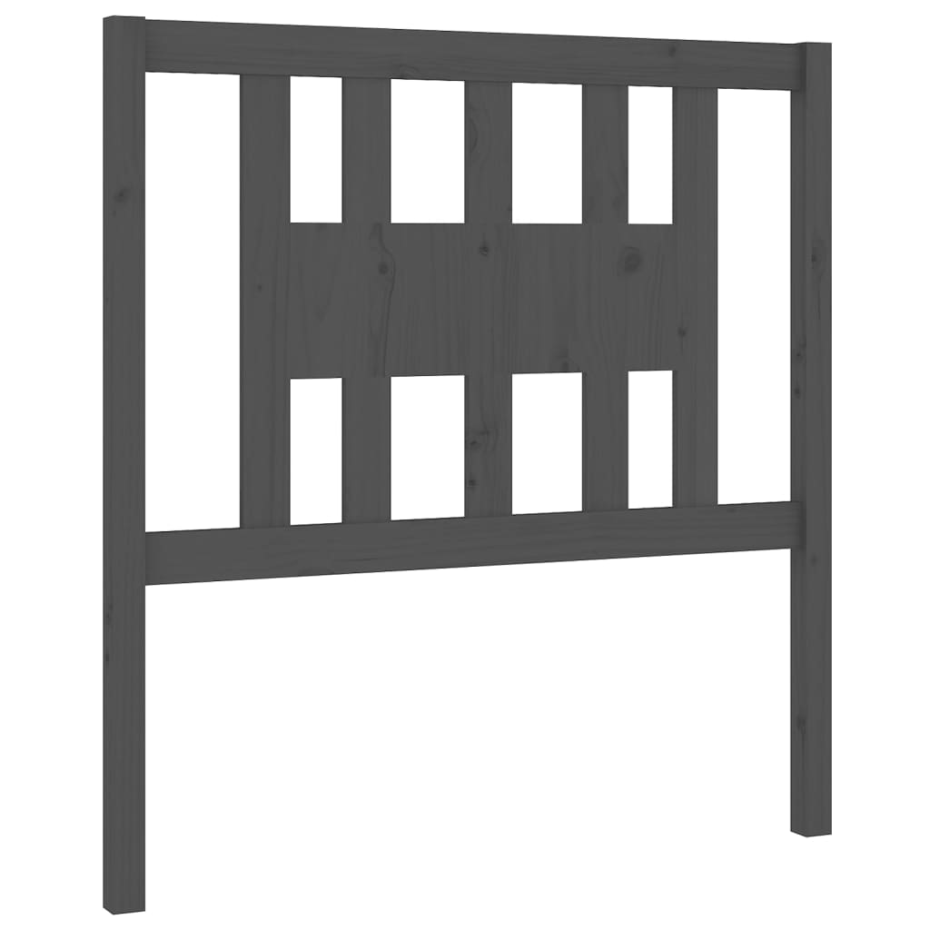 Uzglavlje sivo 96 x 4 x 100 cm od masivne borovine