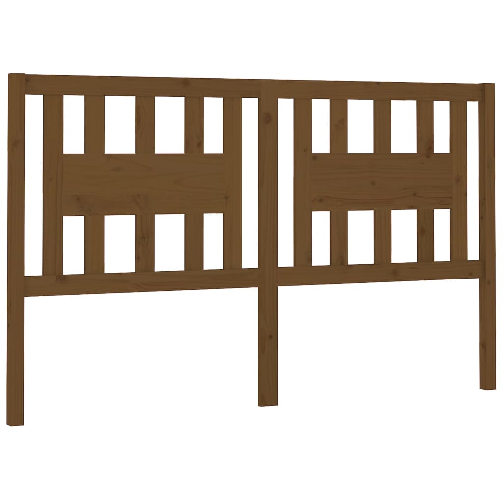 Uzglavlje smeđa boja meda 126 x 4 x 100 cm od masivne borovine