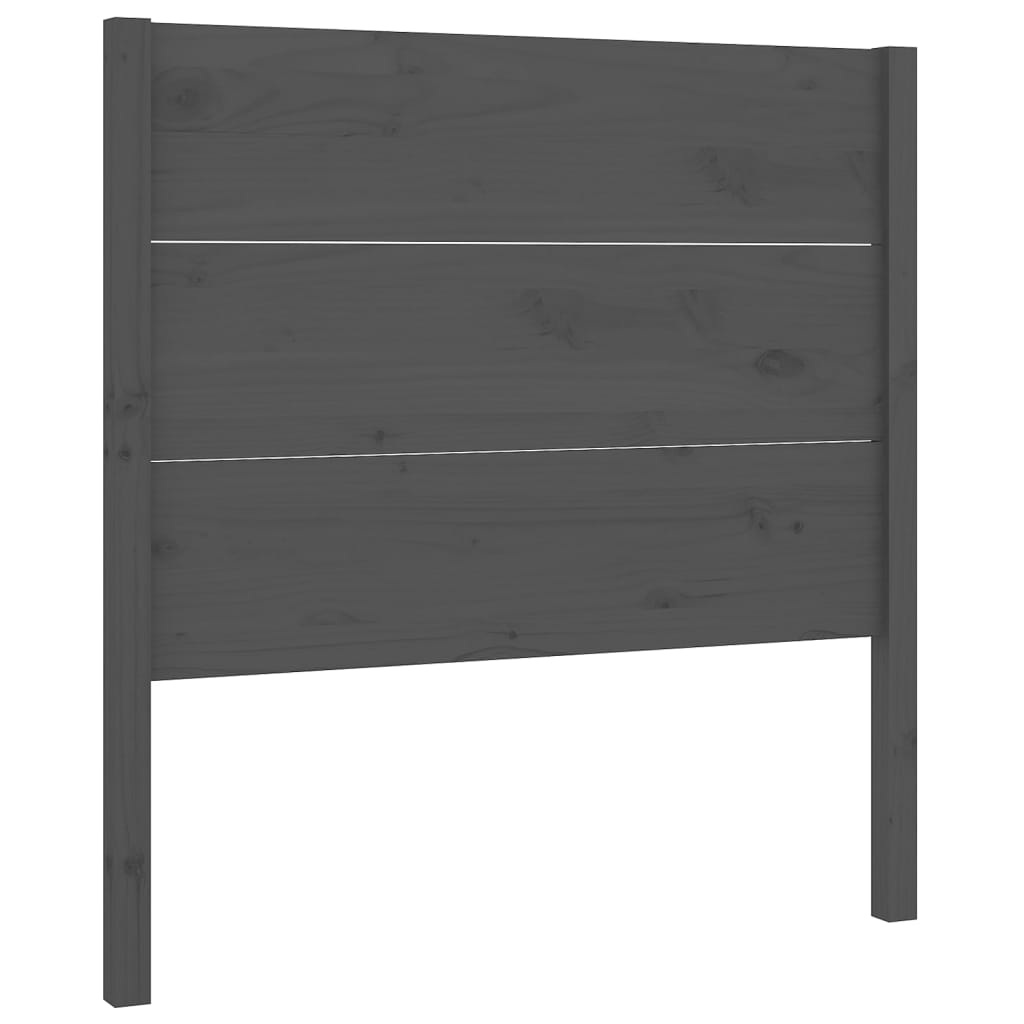 Uzglavlje sivo 96 x 4 x 100 cm od masivne borovine