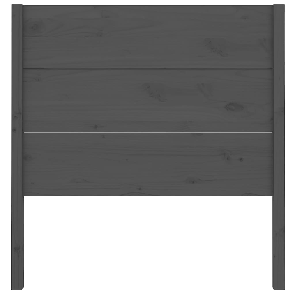 Uzglavlje sivo 96 x 4 x 100 cm od masivne borovine