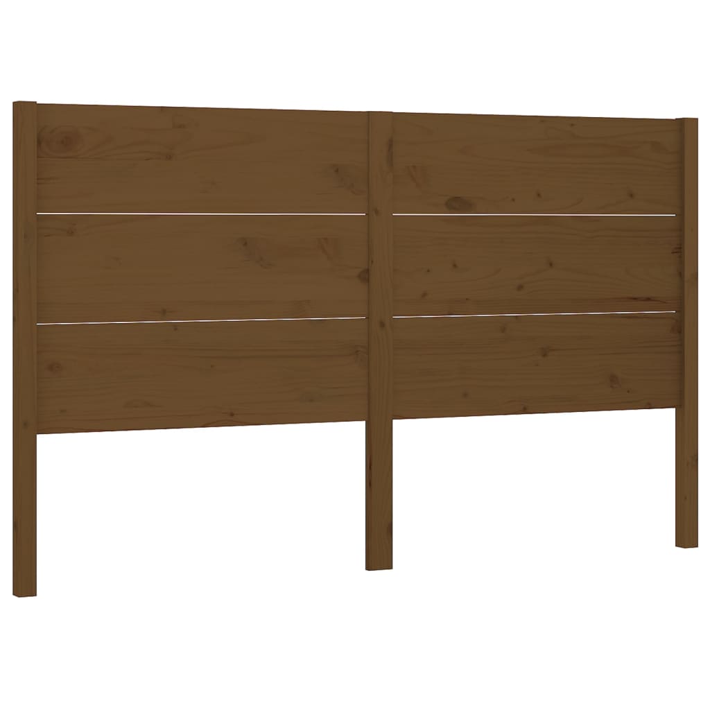 Uzglavlje smeđa boja meda 126 x 4 x 100 cm od masivne borovine