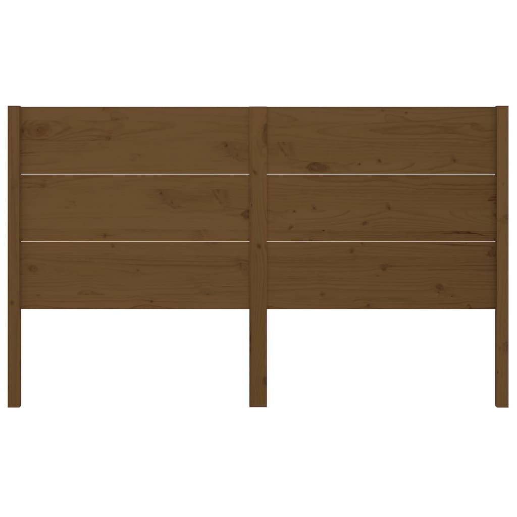 Uzglavlje smeđa boja meda 126 x 4 x 100 cm od masivne borovine