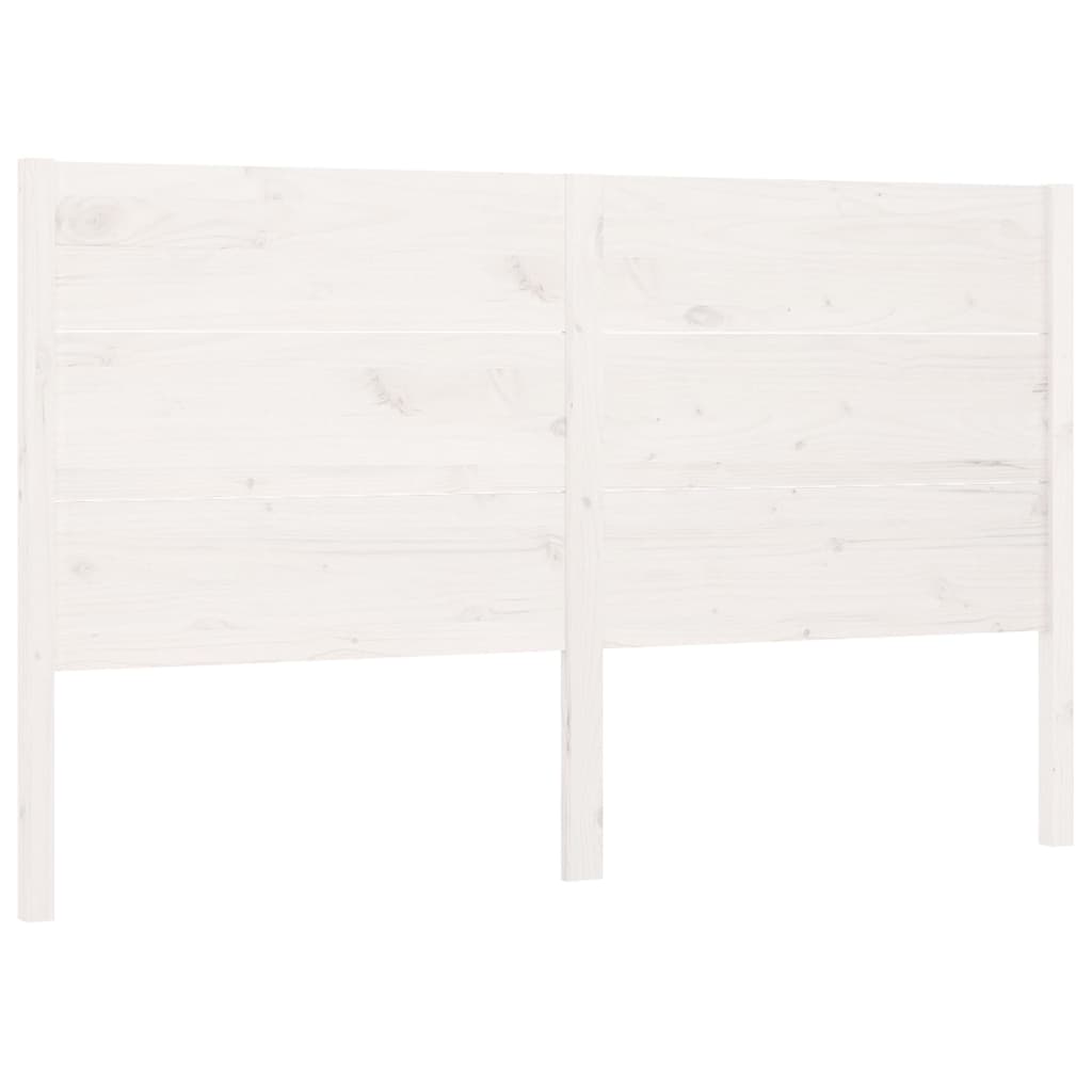Uzglavlje bijelo 206 x 4 x 100 cm od masivne borovine