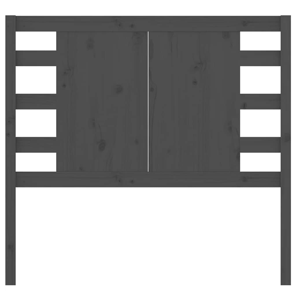 Uzglavlje sivo 81 x 4 x 100 cm od masivne borovine