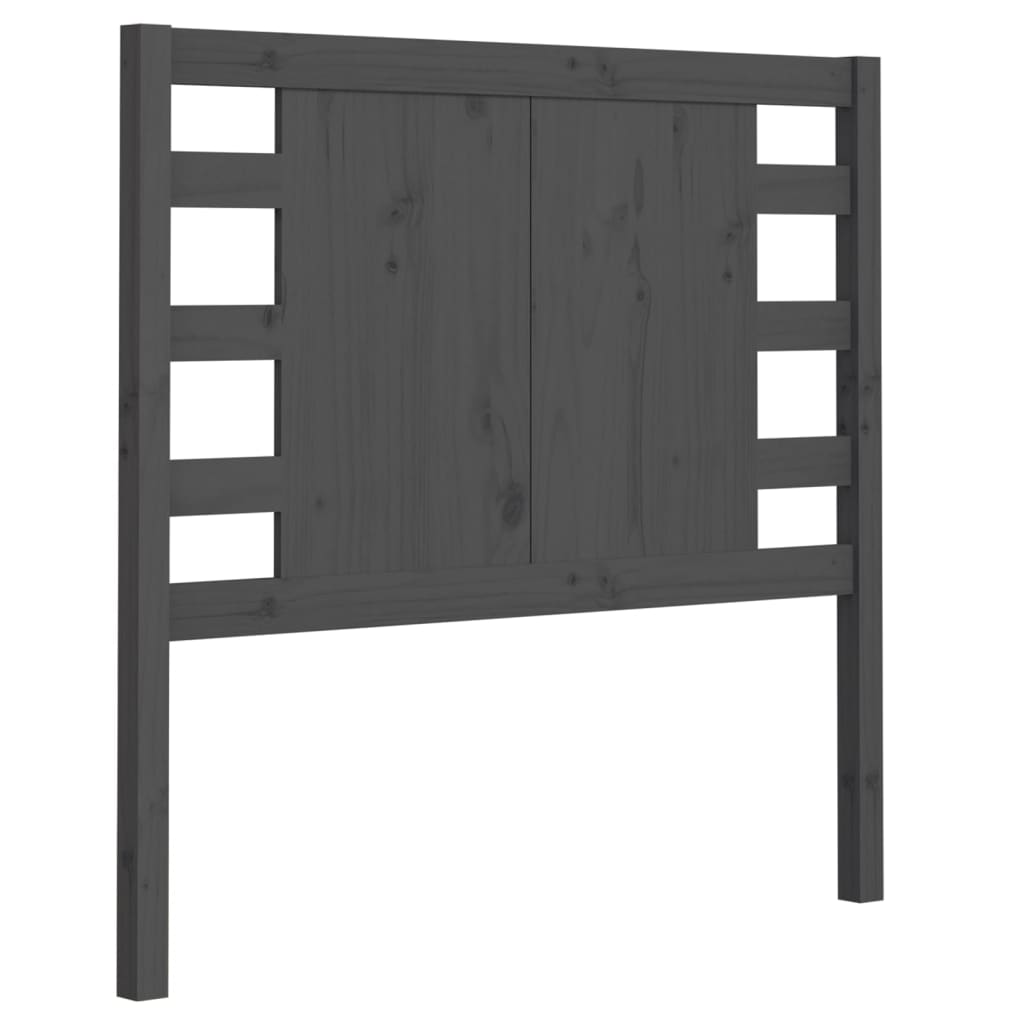 Uzglavlje sivo 96 x 4 x 100 cm od masivne borovine