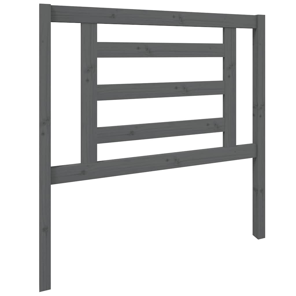 Uzglavlje za krevet sivo 96 x 4 x 100 cm od masivne borovine