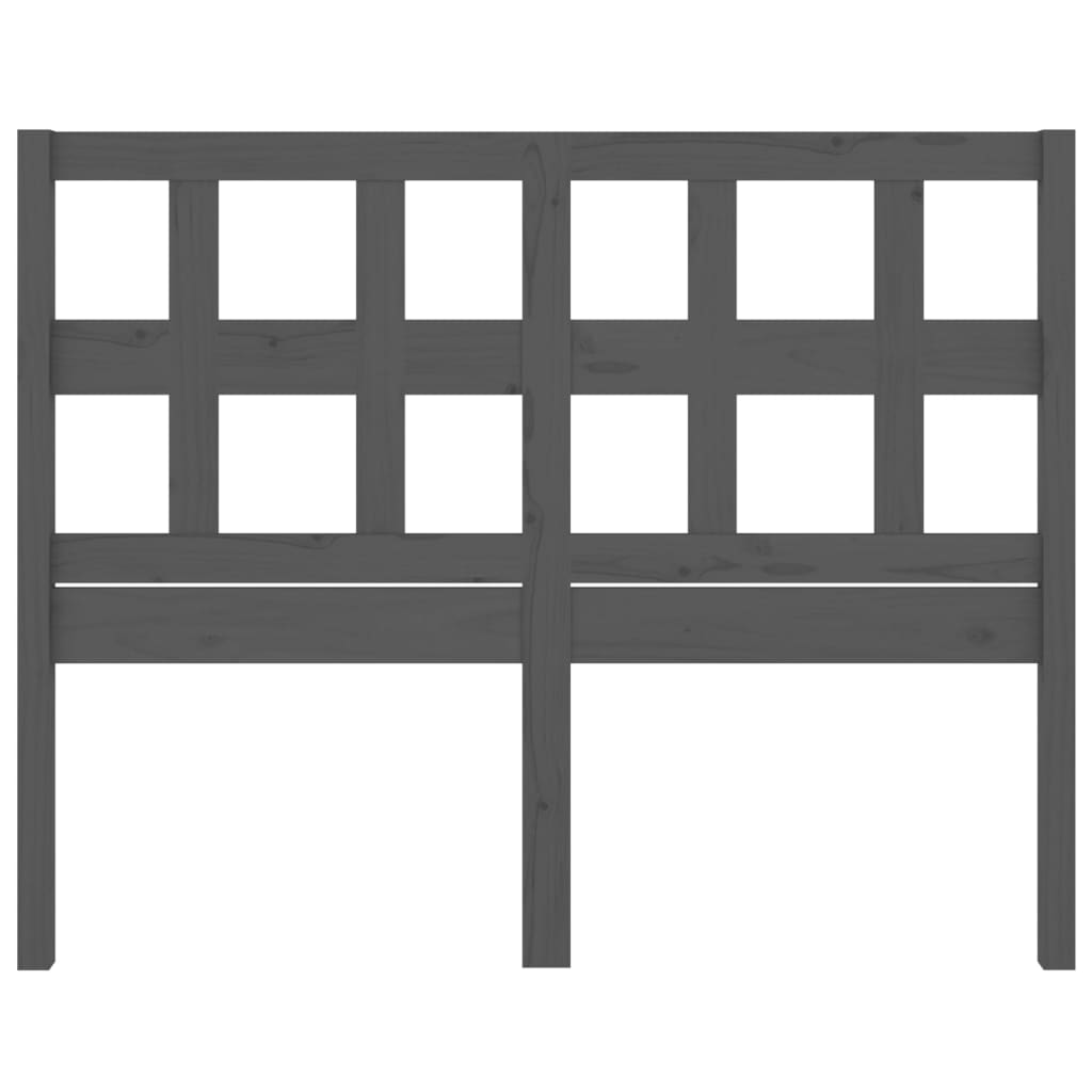 Uzglavlje za krevet sivo 145,5 x 4 x 100 cm od masivne borovine