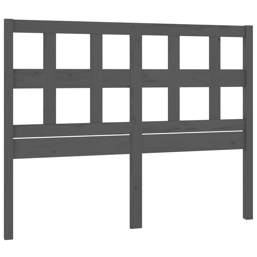 Uzglavlje za krevet sivo 185,5 x 4 x 100 cm od masivne borovine