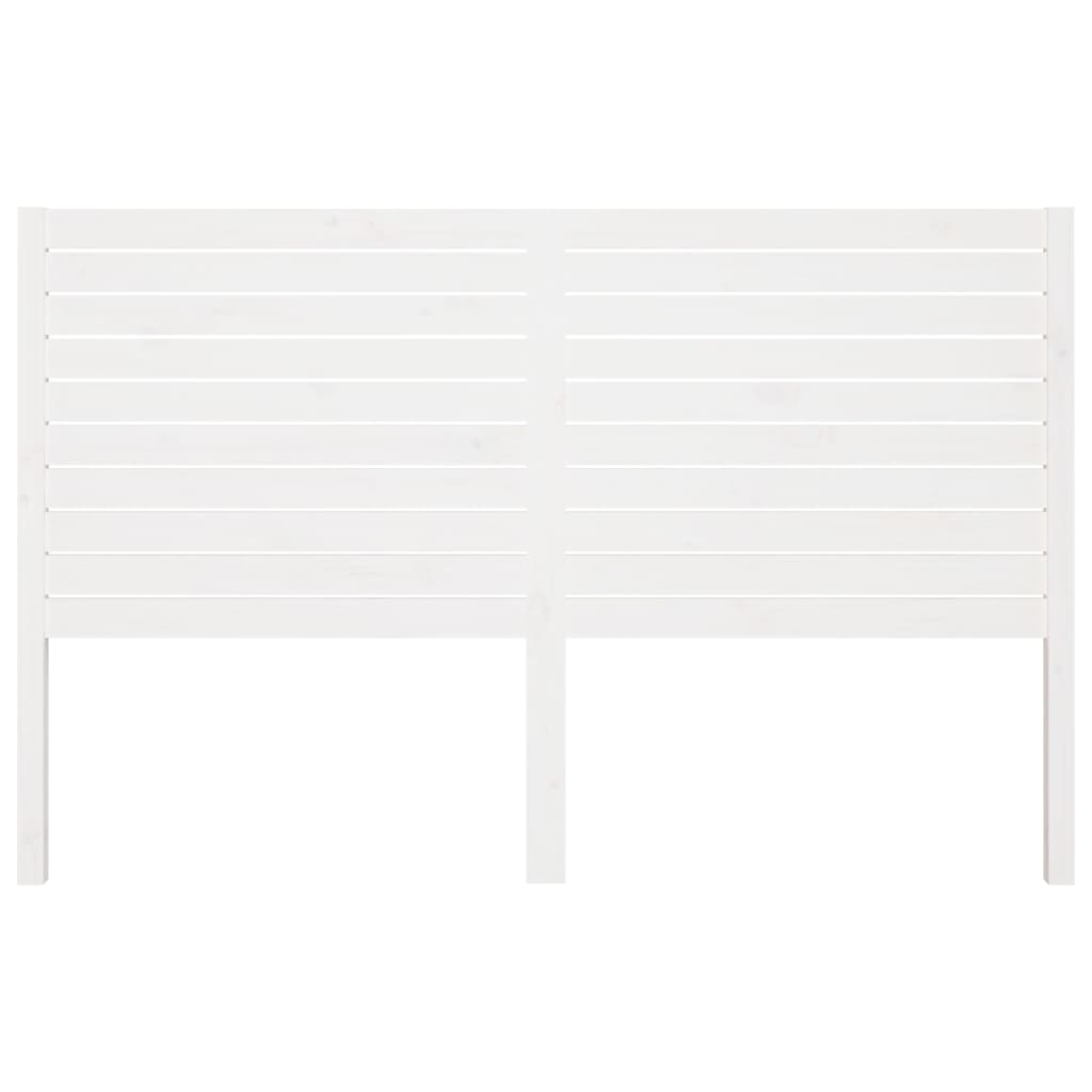 Uzglavlje za krevet bijelo 126 x 4 x 100 cm od masivne borovine