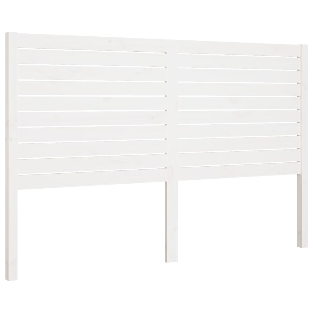 Uzglavlje za krevet bijelo 186 x 4 x 100 cm od masivne borovine