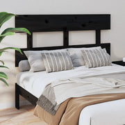 Uzglavlje za krevet crno 138 x 3 x 81 cm od masivne borovine