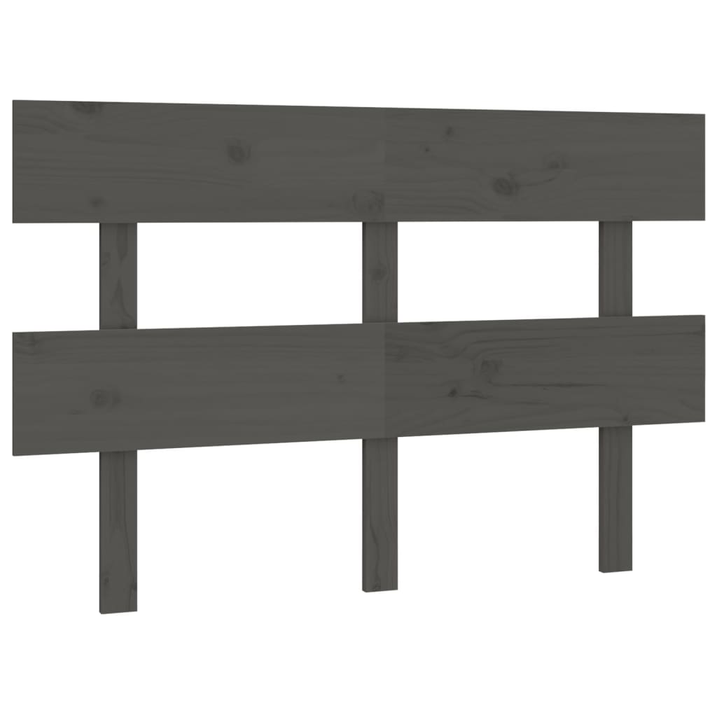Uzglavlje za krevet sivo 144 x 3 x 81 cm od masivne borovine