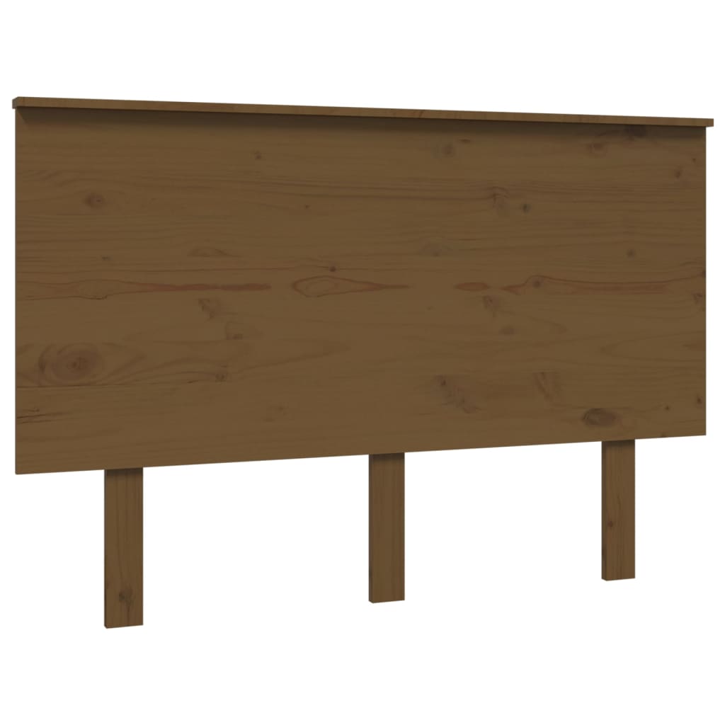 Uzglavlje za krevet boja meda 124x6x82,5 cm masivna borovina