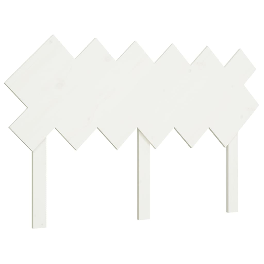 Uzglavlje za krevet Bijela 132x3x81 cm od masivne borovine