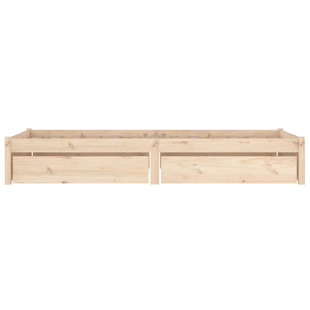 Okvir za krevet s ladicama 75 x 190 cm jednokrevetni