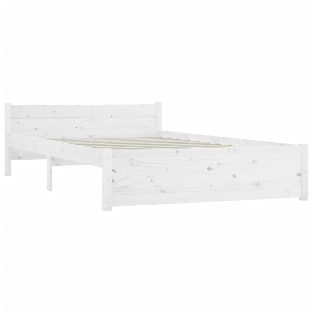 Okvir za krevet s ladicama bijeli 140 x 190 cm