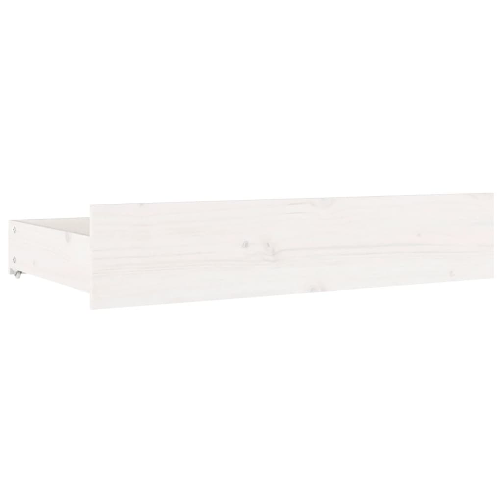 Okvir za krevet s ladicama bijeli 140 x 190 cm