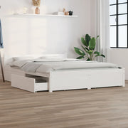 Okvir za krevet s ladicama bijeli 140 x 190 cm