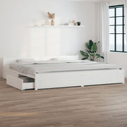 Okvir za krevet s ladicama bijeli 180x200 cm veliki bračni