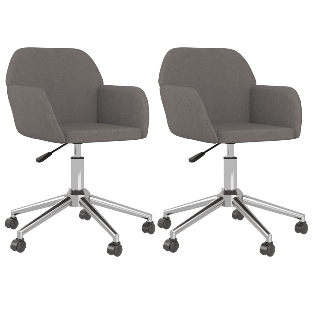 Okretne blagovaonske stolice od tkanine 2 kom tamnosive