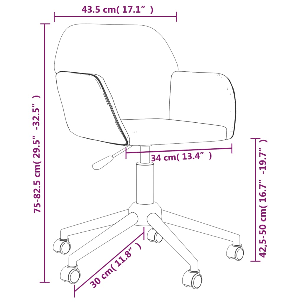 Okretne blagovaonske stolice od tkanine 2 kom tamnosive