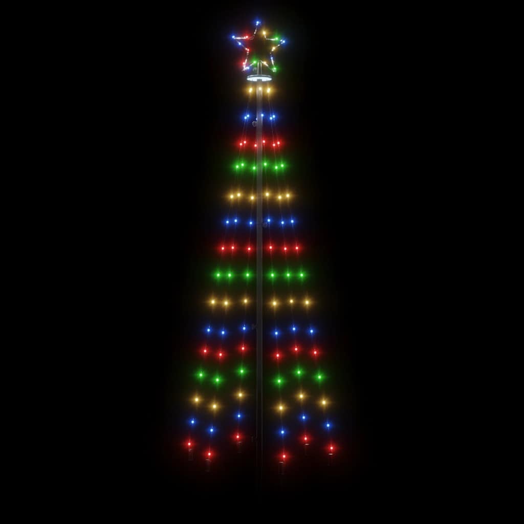 Stožasto božićno drvce šareno 108 LED žarulja 70 x 180 cm