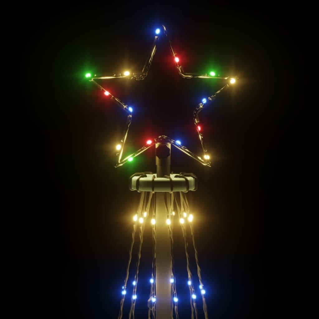 Stožasto božićno drvce šareno 732 LED žarulje 160 x 500 cm