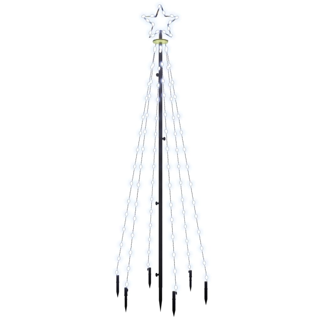 Božićno drvce sa šiljkom i 108 hladne bijele LED žarulja 180 cm