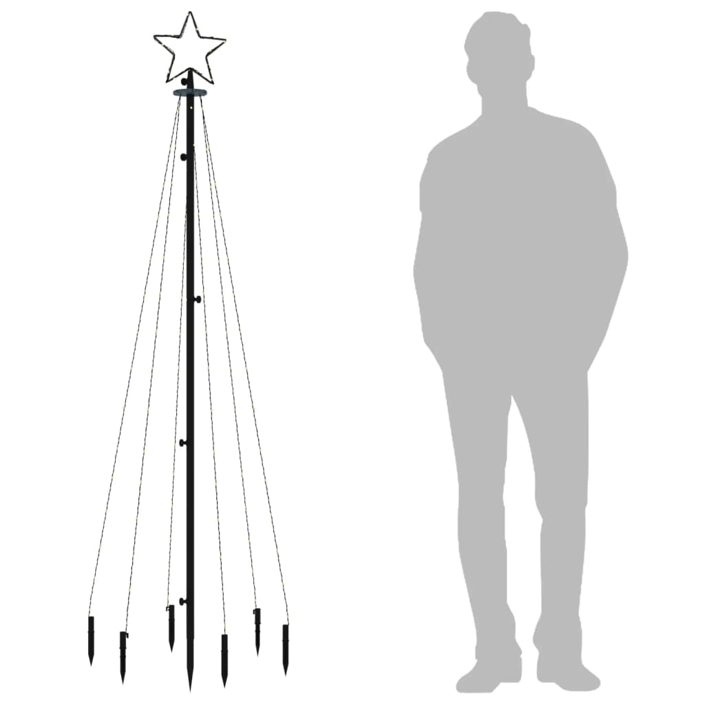 Božićno drvce sa šiljkom i 108 hladne bijele LED žarulja 180 cm
