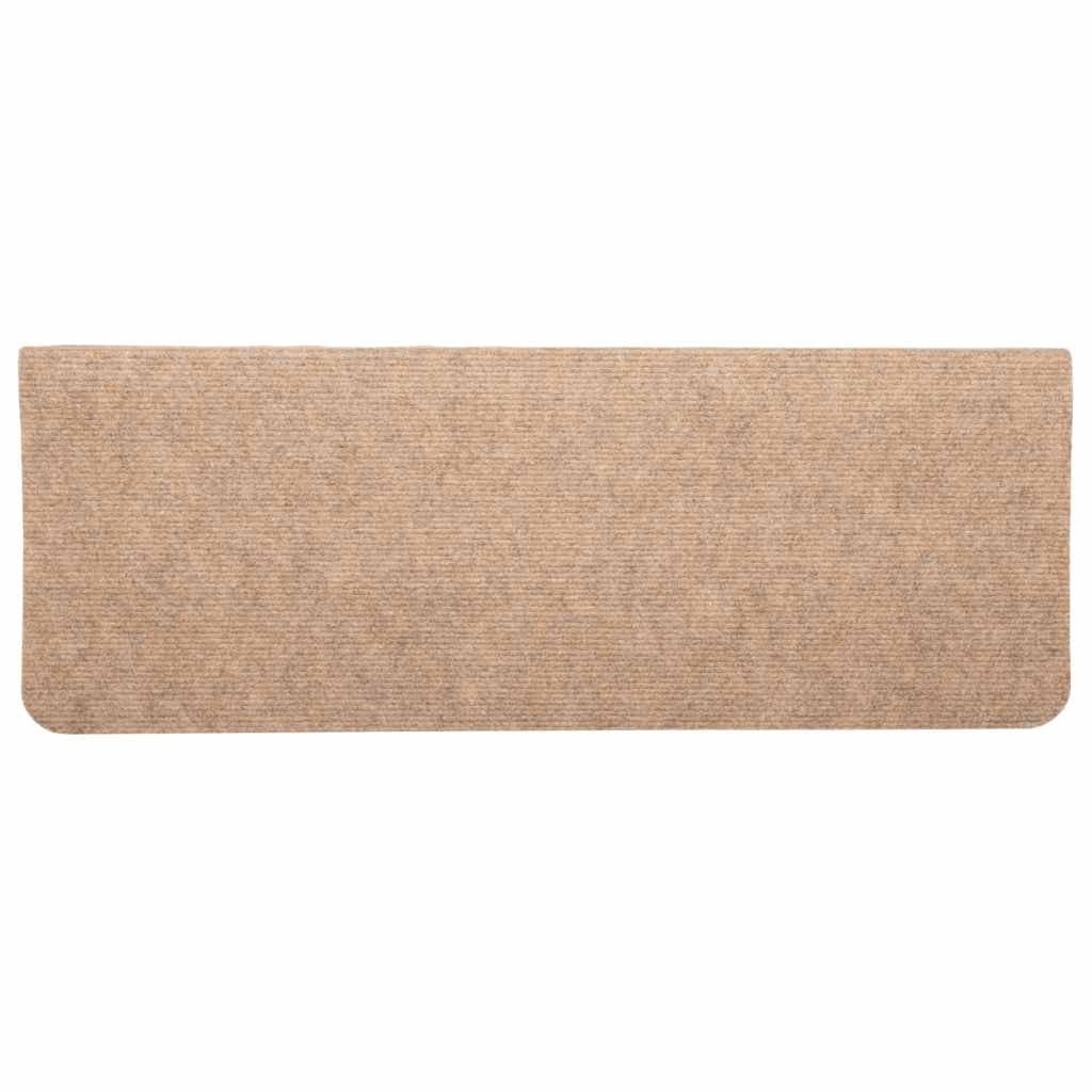 Samoljepljivi otirači za stepenice 15 kom 65x24,5x3,5 cm bež
