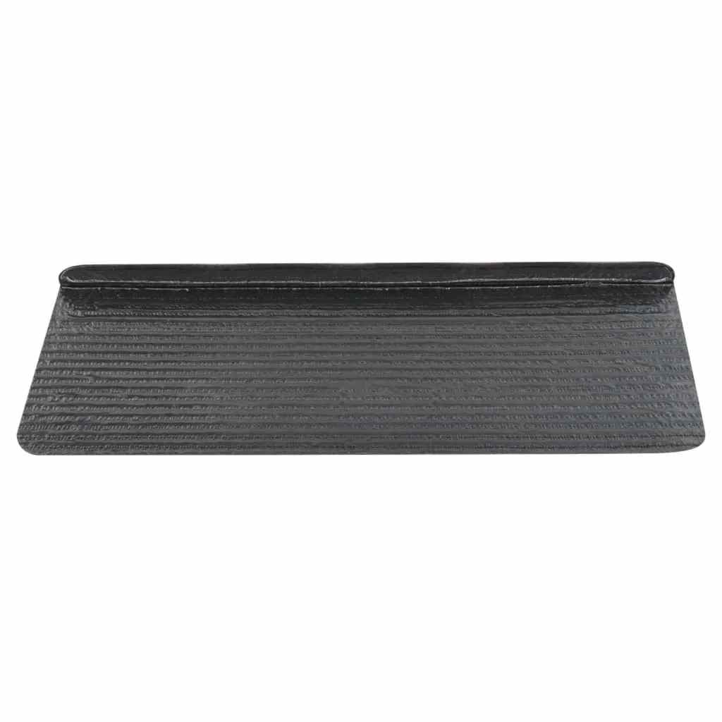 Samoljepljivi otirači za stepenice 15 kom 65x24,5x3,5 cm crni