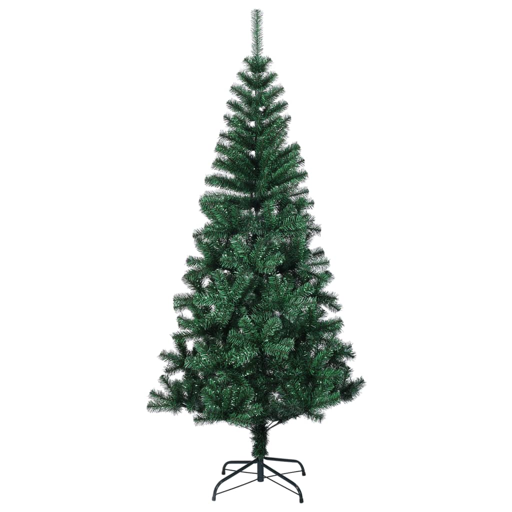 Umjetno božićno drvce s obojenim vrhovima zeleno 150 cm PVC