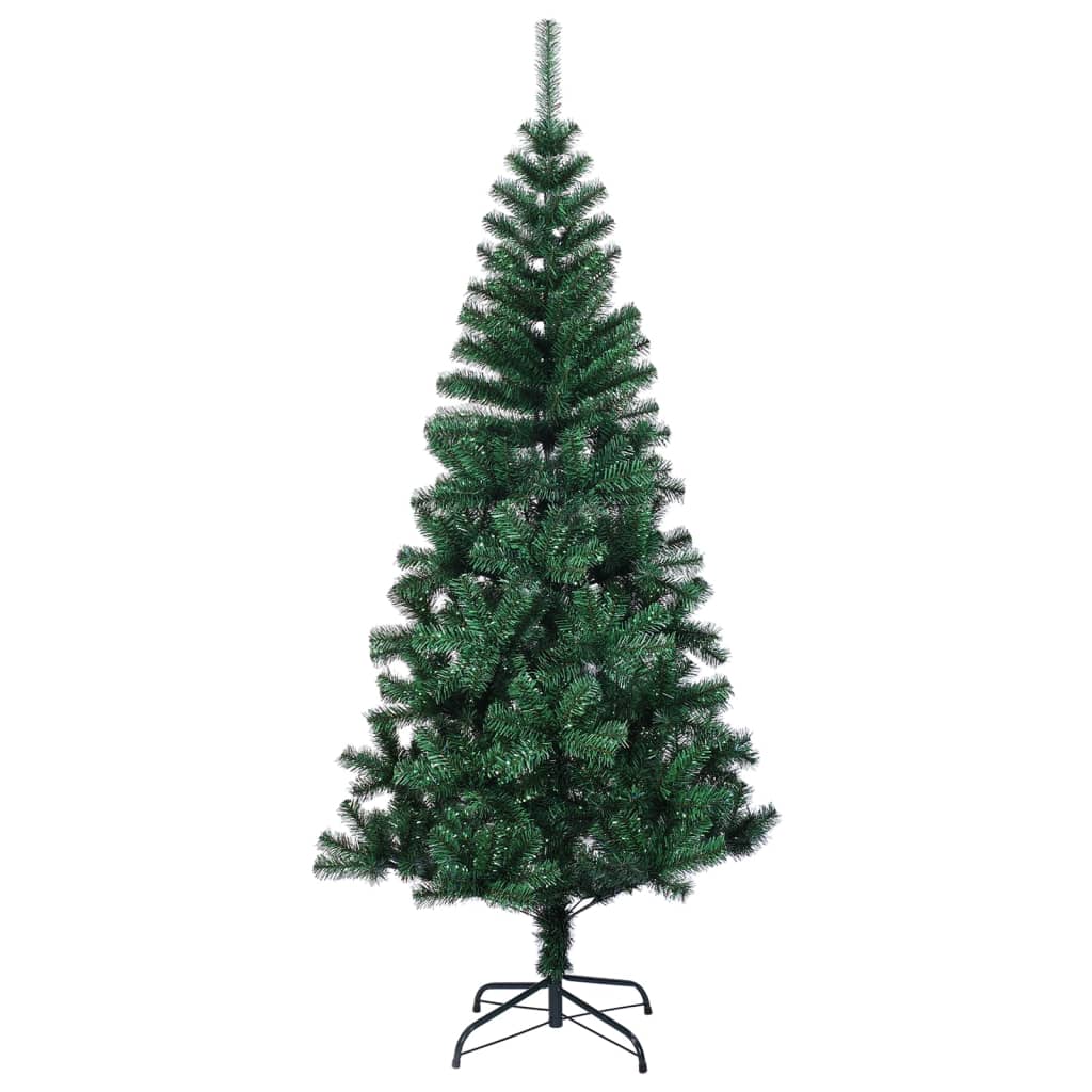 Umjetno božićno drvce s obojenim vrhovima zeleno 240 cm PVC