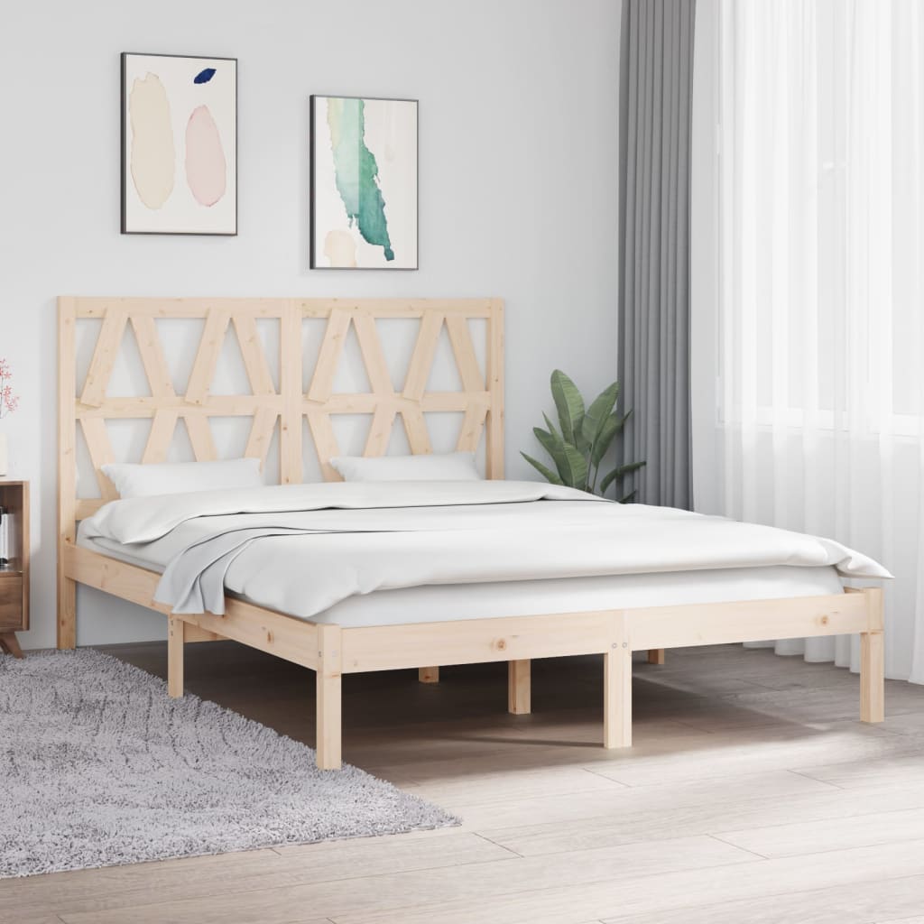 Okvir za krevet od masivne borovine 135 x 190 cm bračni