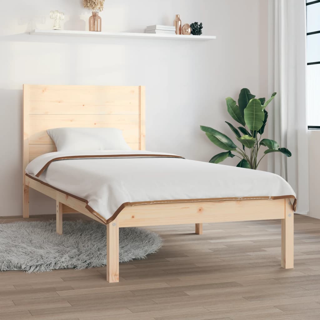 Okvir za krevet od masivnog drva 75 x 190 cm jednokrevetni
