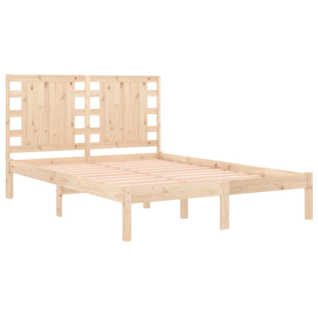 Okvir za krevet od masivnog drva 135 x 190 cm bračni