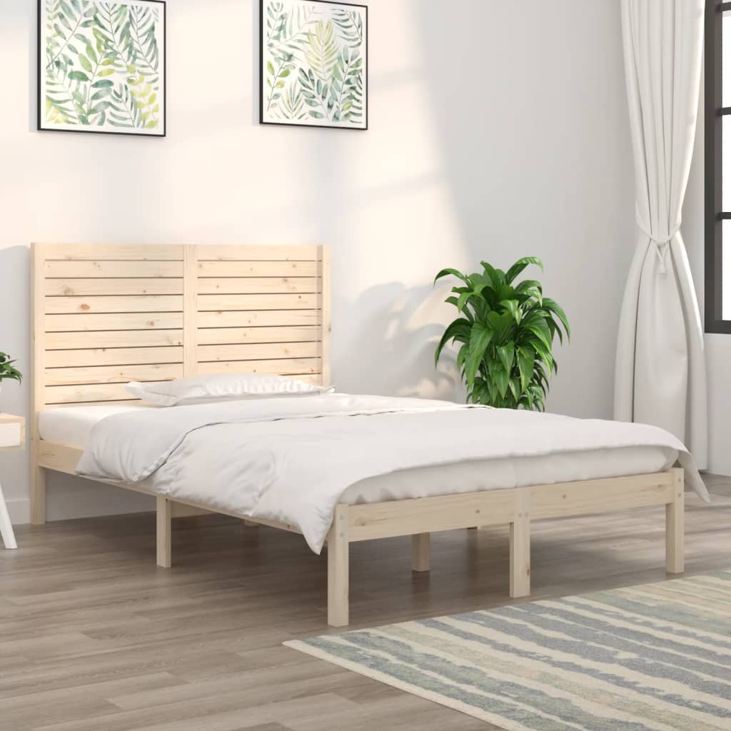 Okvir za krevet od masivnog drva 135 x 190 cm bračni