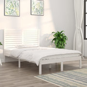 Okvir za krevet od masivnog drva bijeli 135x190 cm bračni