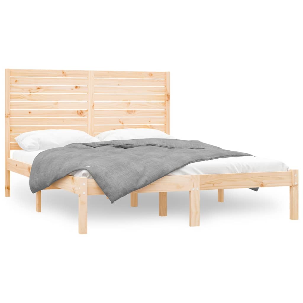 Okvir za krevet od masivnog drva 150 x 200 cm veliki bračni