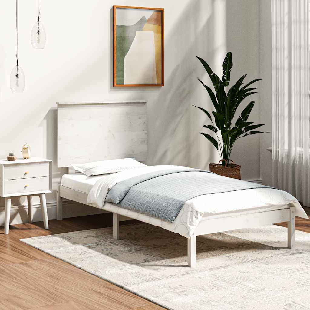 Okvir kreveta bez madraca bijeli 100x200 cm konstruirano drvo
