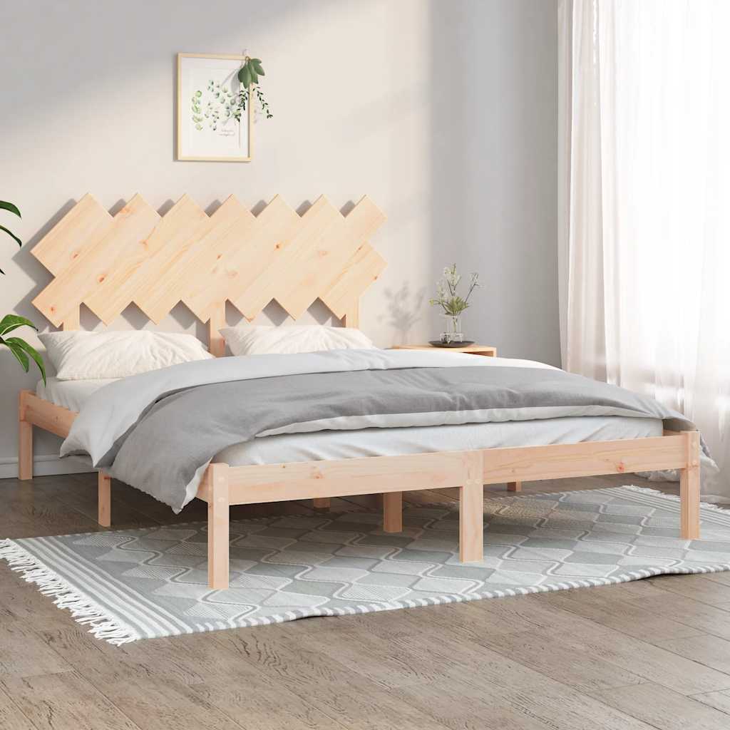 Okvir za krevet od masivnog drva 150x200 cm veliki bračni