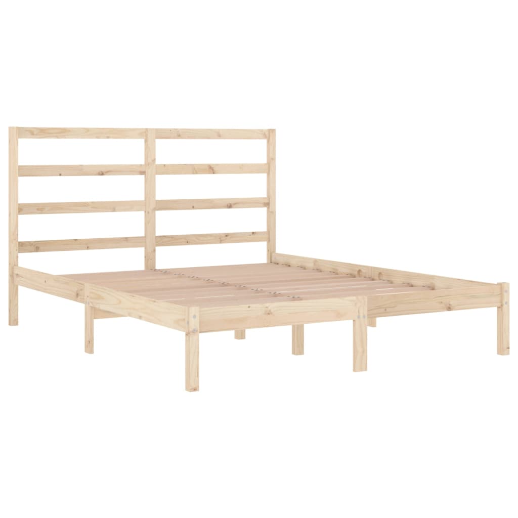Okvir za krevet od masivnog drva 135 x 190 cm bračni